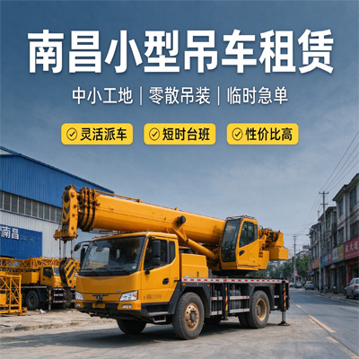 南昌小型吊车租赁｜乡镇零散吊装｜临时急单台班出租